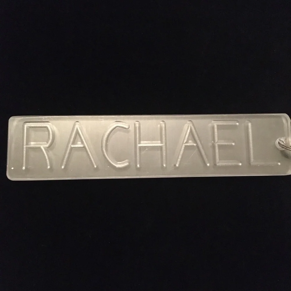 RACHAEL Thick Plastic Keychain